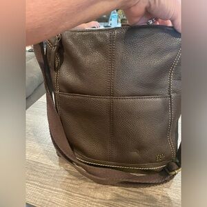 The Sak Brown leather Crossbody 11.5”x 11”